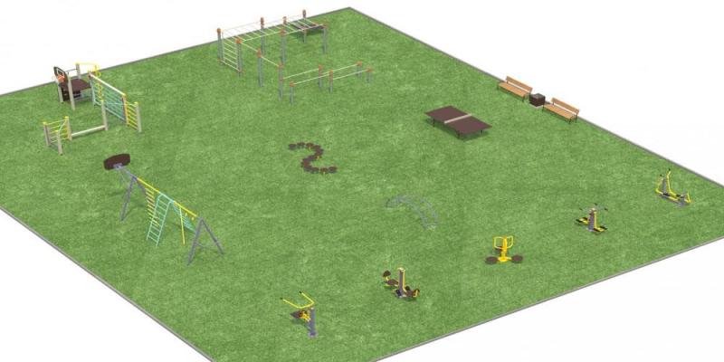 Дизайн проект спортплощадки разновозрастной  в Ярославле