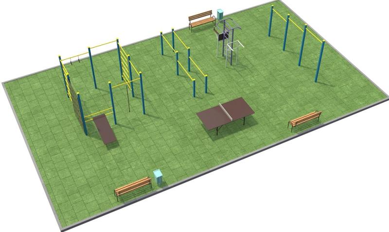 Проект спортплощадки 170 метров в Ярославле в Ярославле