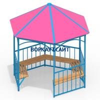 Беседка с лавками МАФ 4120 в Ярославле Беседка с лавками МАФ 4120 в Ярославле