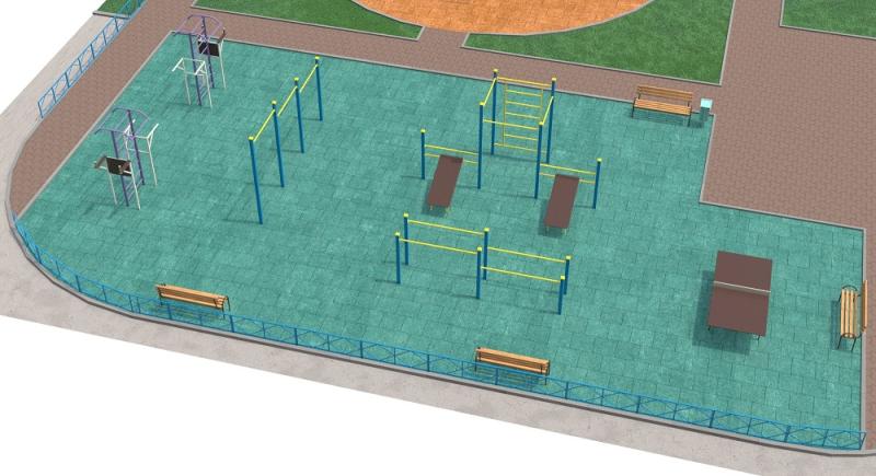 Проект спортивной площадки с столом теннисным в Ярославле