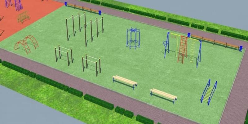 Проект детско-спортивной площадки для школы - детсада в Ярославле