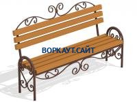Лавочка кованная МАФ 1606 в Ярославле