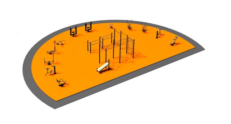 Дизайн проект спортплощадки Полукруглая в Ярославле
