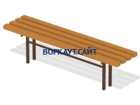 Лавочка без спинки МАФ 1601 в Ярославле