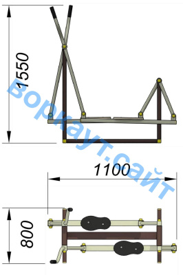 Уличный тренажер "Лыжник" УТ 008 в Ярославле