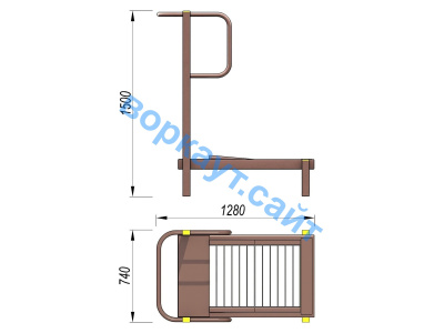 Уличный тренажер Беговая дорожка УТ 009 в Ярославле