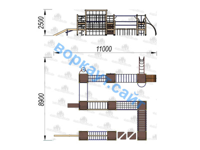 Детский спортивный комплекс Полоса препятствий ДСК 3116 в Ярославле