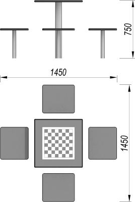 Шахматный стол МАФ 3516 в Ярославле