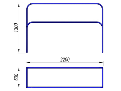 Брусья разновысокие МАФ 3531 в Ярославле