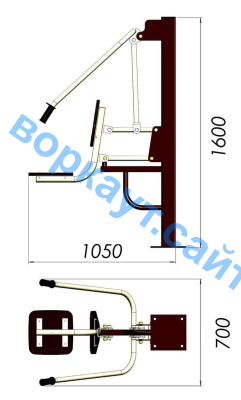 Уличный тренажер "Жим от груди" УТ 002 в Ярославле