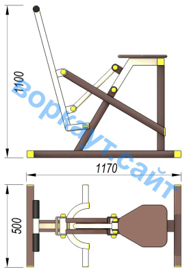 Уличный тренажер "Наездник " УТ 006 в Ярославле