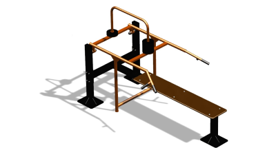 Силовой уличный тренажер  "Горизонтальный жим"  УТ402 в Ярославле