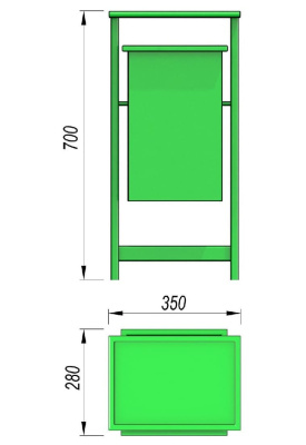 Урна с крышкой МАФ 1631 в Ярославле