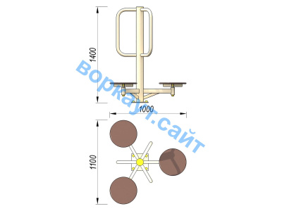 Уличный тренажер Орбита УТ 011 в Ярославле