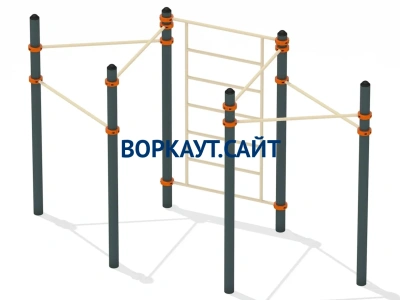 Воркаут турник разноуровневый с шведской стенкой ВС-25 в Ярославле