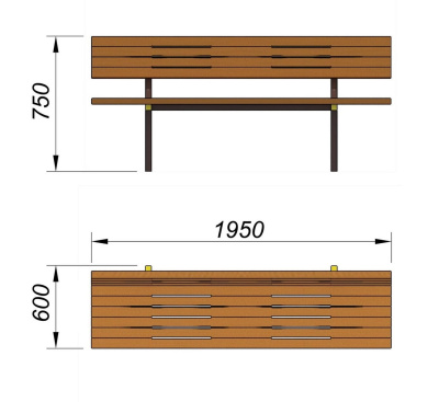 Диван уличный МАФ 1608 в Ярославле