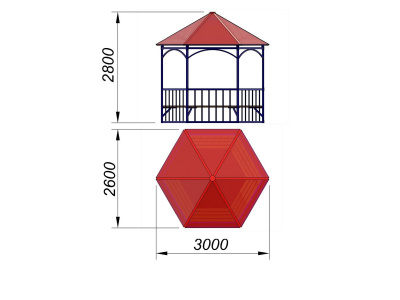 Беседка с лавками МАФ 4120 в Ярославле