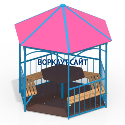 Беседка со столом, лавками и полом МАФ 4123 в Ярославле