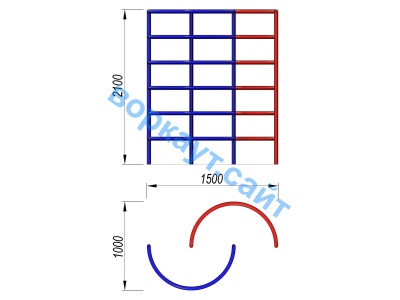 Шведская стенка полукруглая ДСК 3503 в Ярославле